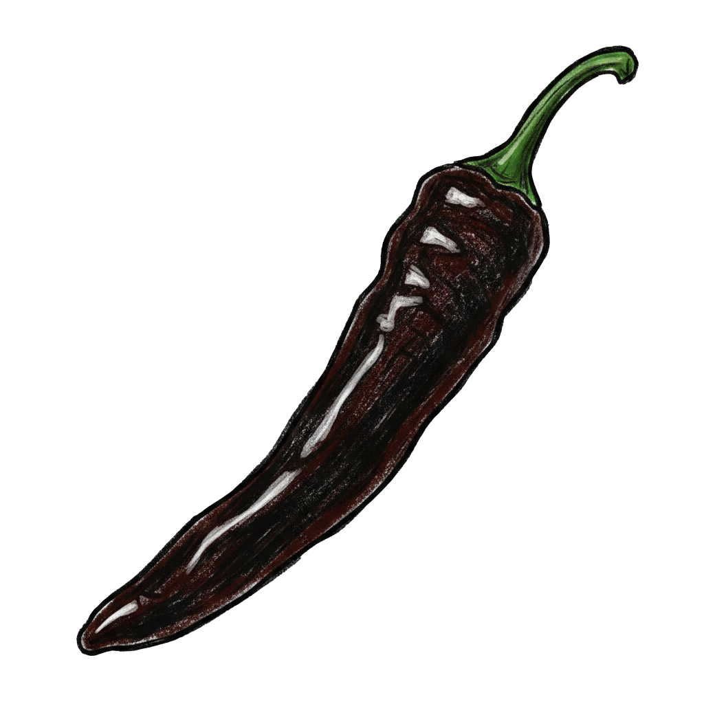 piment pasilla dessin