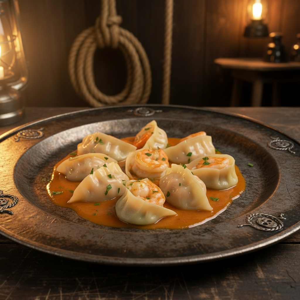 Raviolis aux crevettes et au piments Shishito